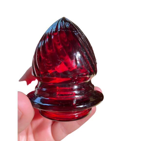 Vintage Wheaton Depression HoneyComb Red Glass Decanter Bottle 10" - Picture 3 of 7